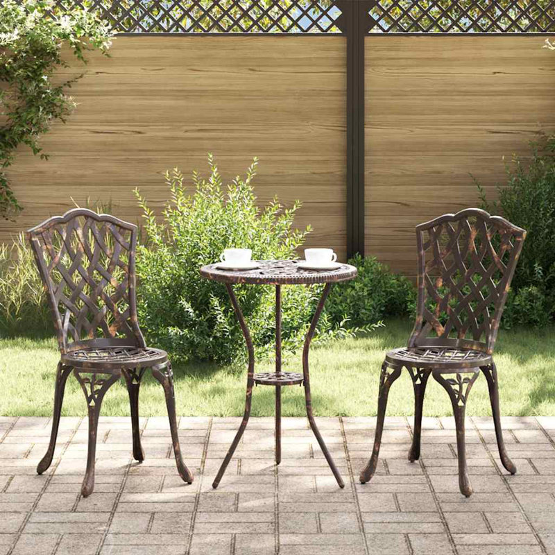 Patio Dining Side Chair, Bronze 