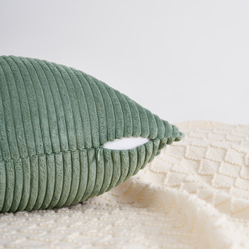 Corduroy Striped Corduroy Pillow Cover Square Modern Gradient Pillow Cases for Sofa,  Decorative Cushion Cover, 18"H x 18"W