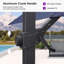 Parasol de patio carré en porte-à-faux 9 'x 9' avec rotation réglable à 360 degrés-1022969209-1022969215
