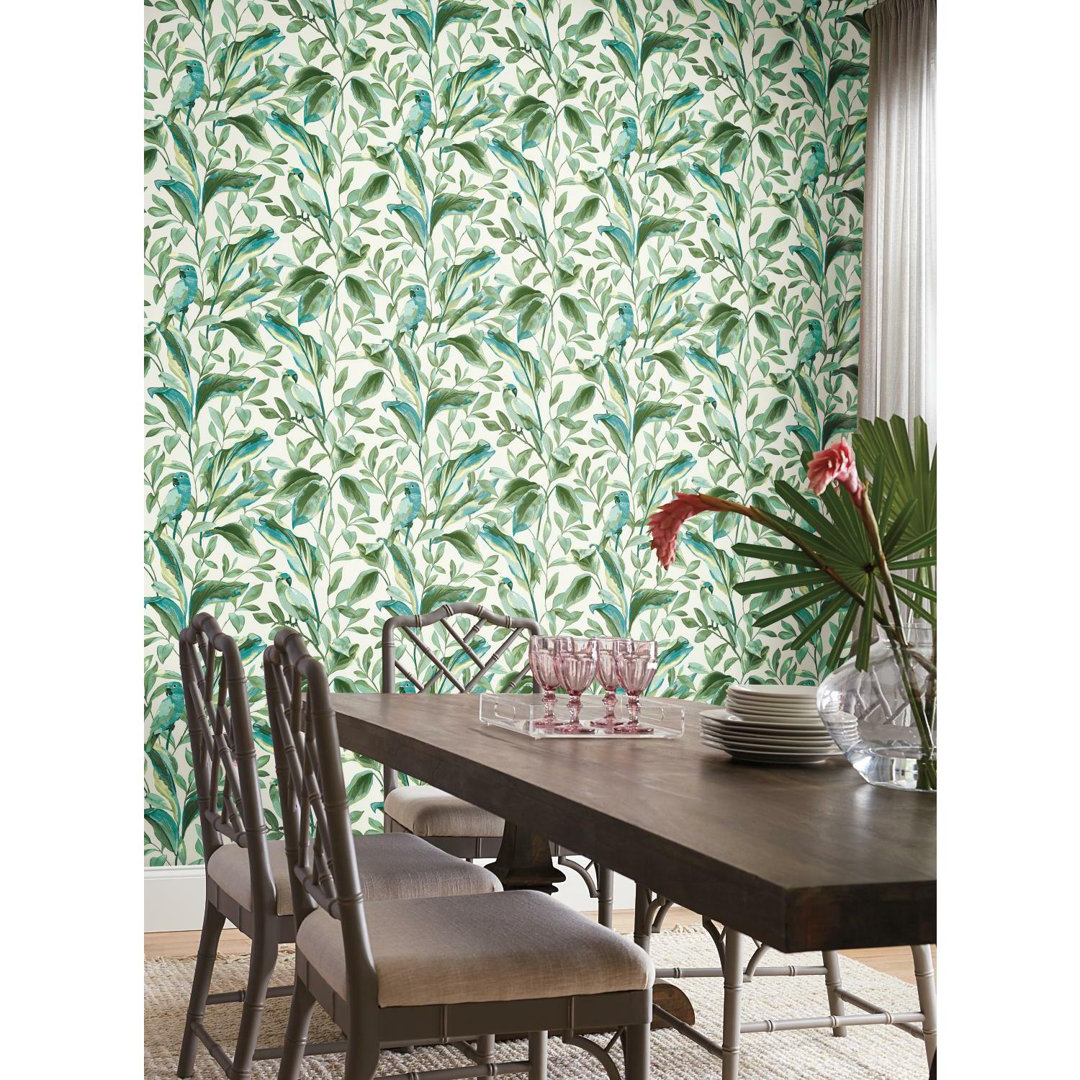 Tropical Love Floral Double Roll York Wallcoverings 