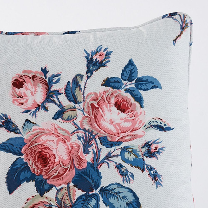 Coussin Loudon Rose, Blanc / Bleu / Rose