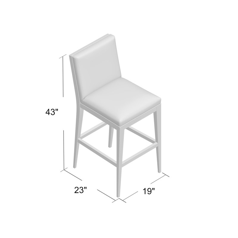 Tabouret de bar et de comptoir Logan, Ébène vintage, Ivoire de Venise, Tabouret de comptoir (assise de 24 po de hauteur)