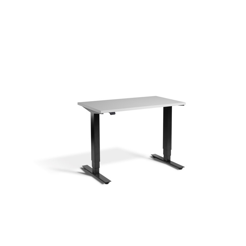 Mirano Adjustable Metal Base Standing Desk, Black, Grey
