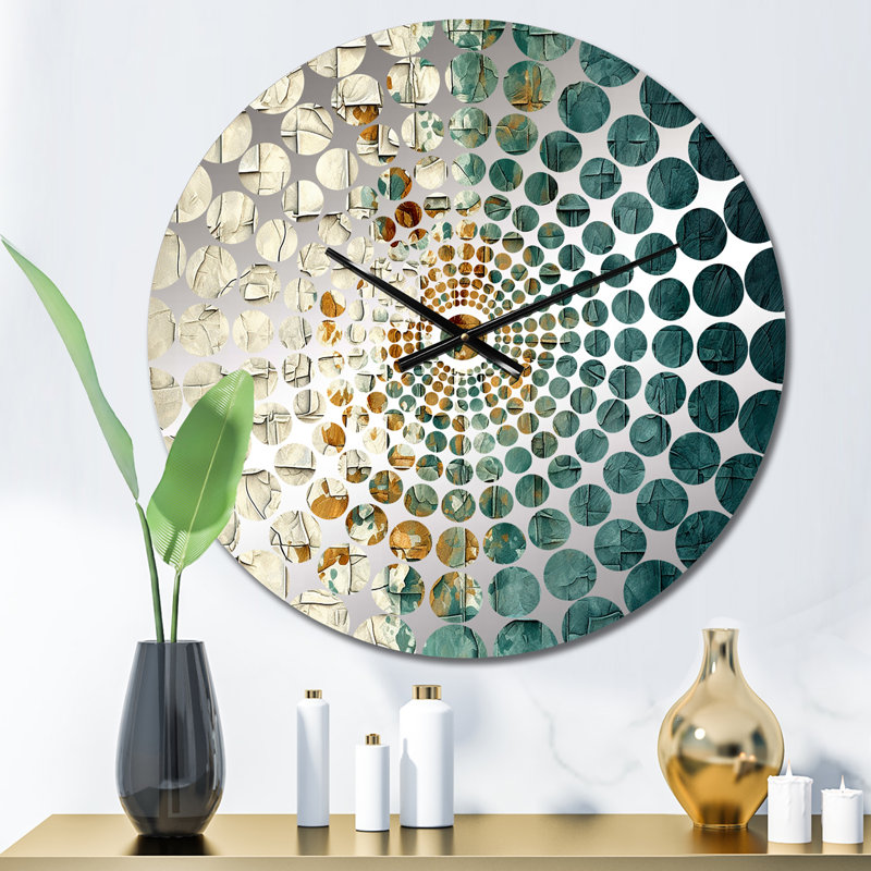 Anneville - Horloge murale peinture abstraite, Petit