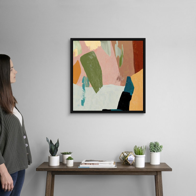 "Afloat I" par Tom Reeves, reproduction d’art sur toile, H 26 po x l 26 po x P 1,75 po, Cadre noir