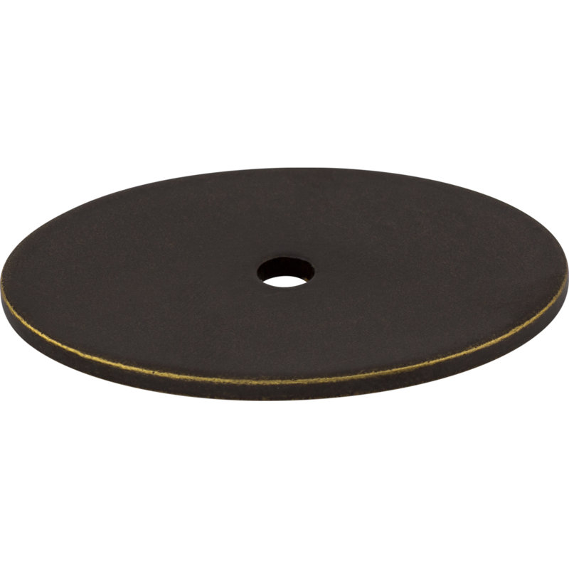Oval  Backplate, German Bronze, 1.75" H x 1.25" W x 0.625" D