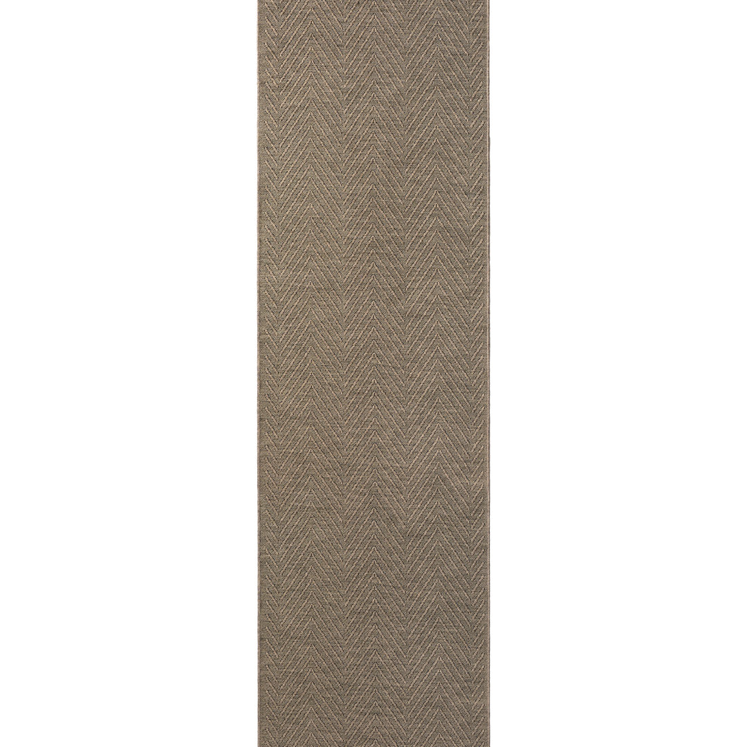 TOWN & COUNTRY BASICS Pax Herringbone Textured Solid Machine Washable Area Rug Brown Town & Country Living Rug 