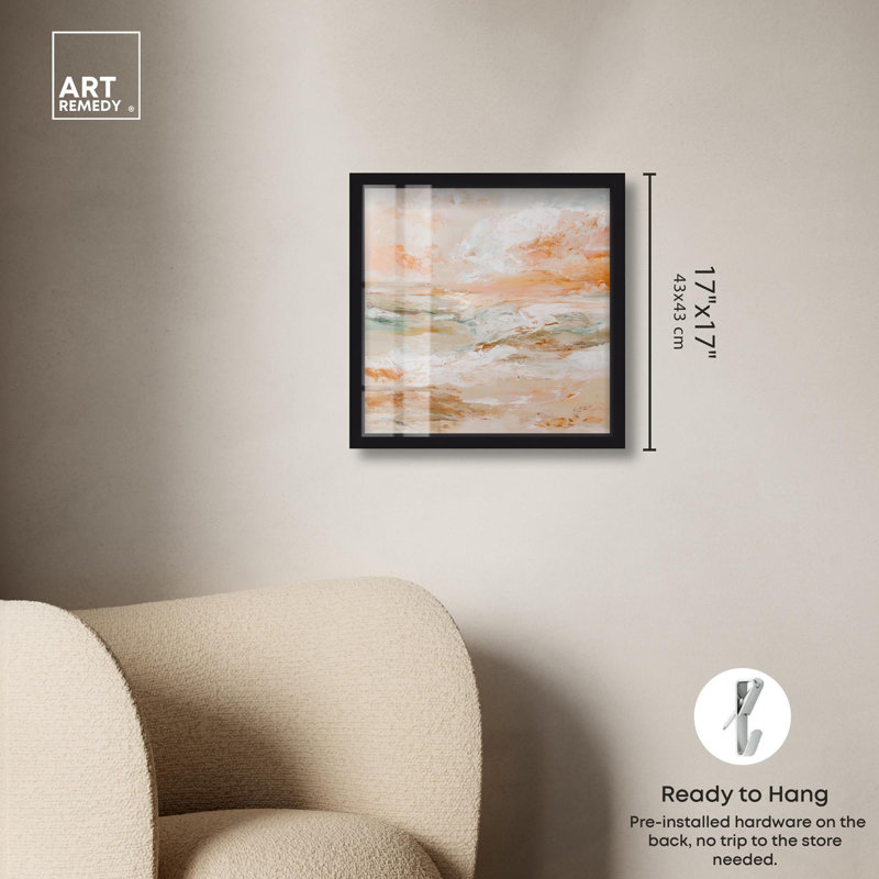 «Misty Flats Decor Shadowbox» par Art Remedy, H 17 po x l 17 po, Noir