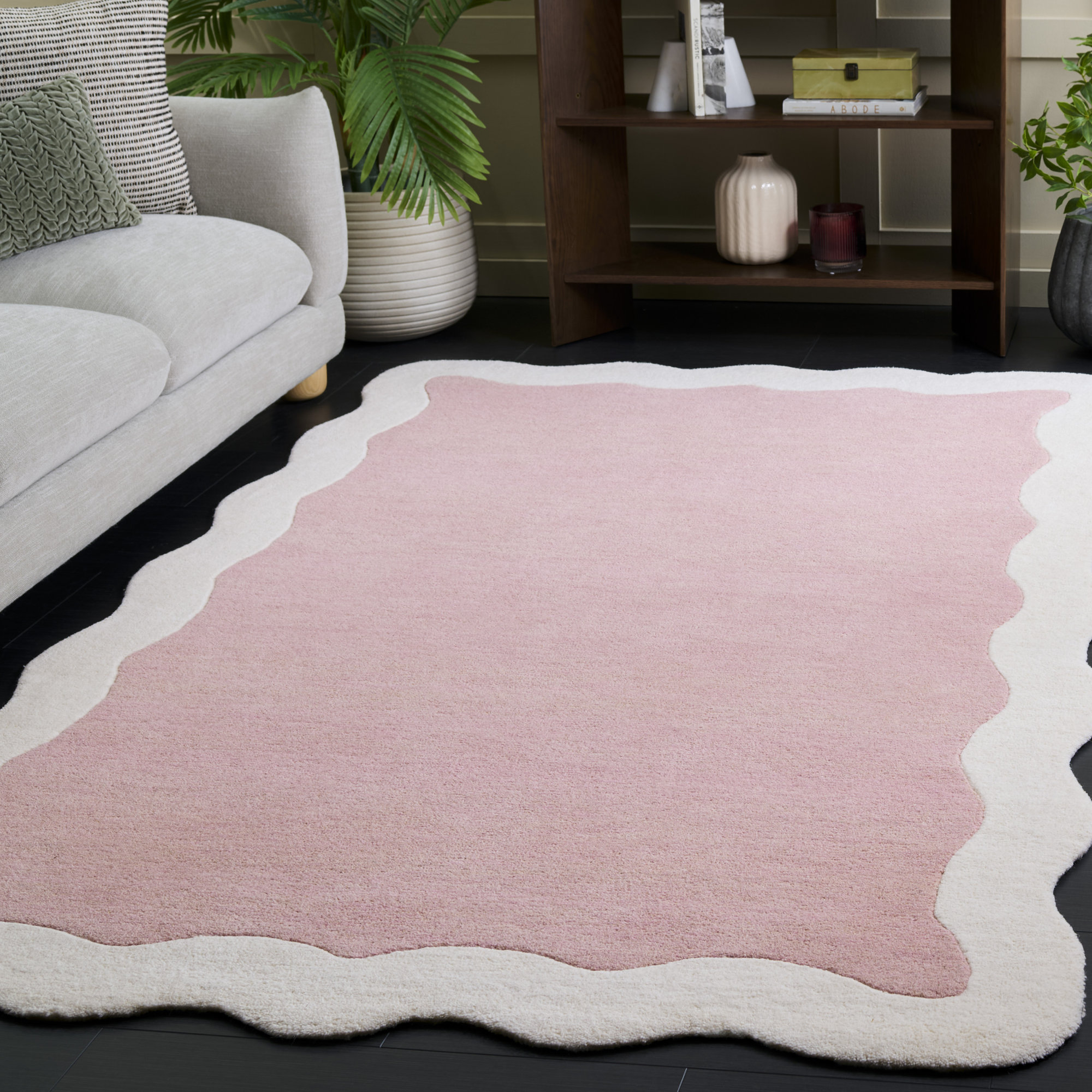 Metro 435 Hand Tufted Wool Pile Solid Color Rug, Rectangle 5' x 8'