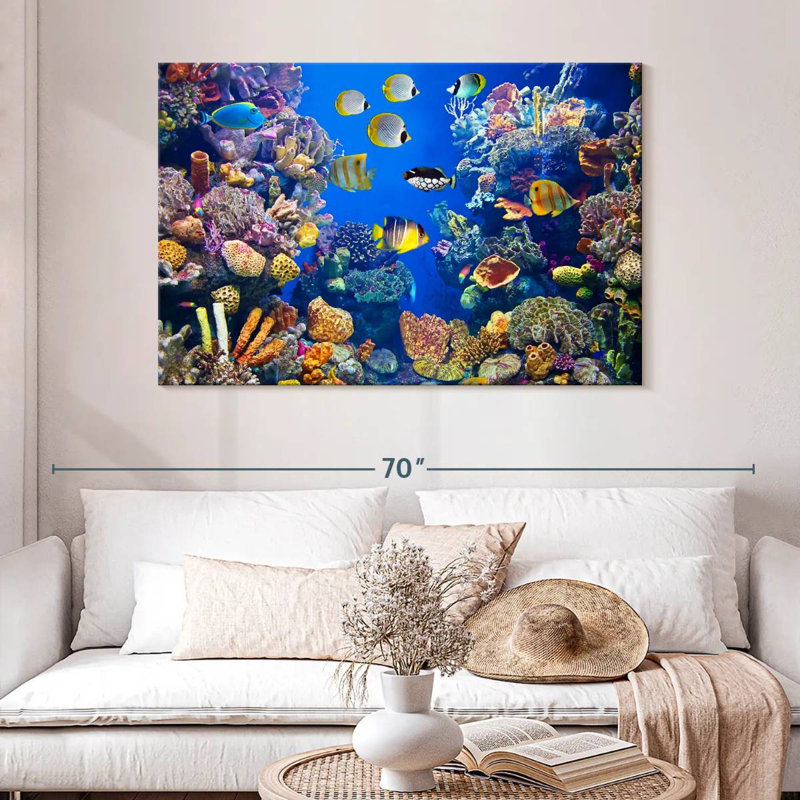 Teeming underwater life Aletra, H 32 po x l 48 po