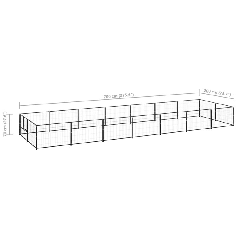 Mayflower 70cm H Steel Exercise Pen With Door, Black