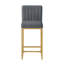 Tabouret à hauteur de comptoir moderne avec dossier plein et pieds robustes en fer-1036209286