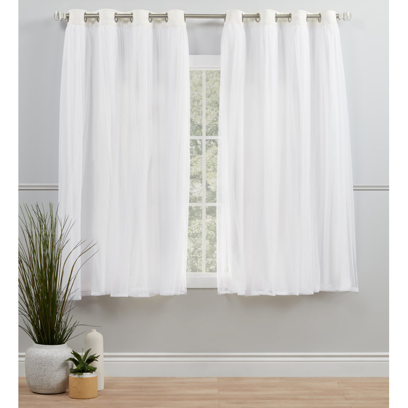 Nunley Room Darkening Curtain Pair, 52" W x 63" L, Off-White