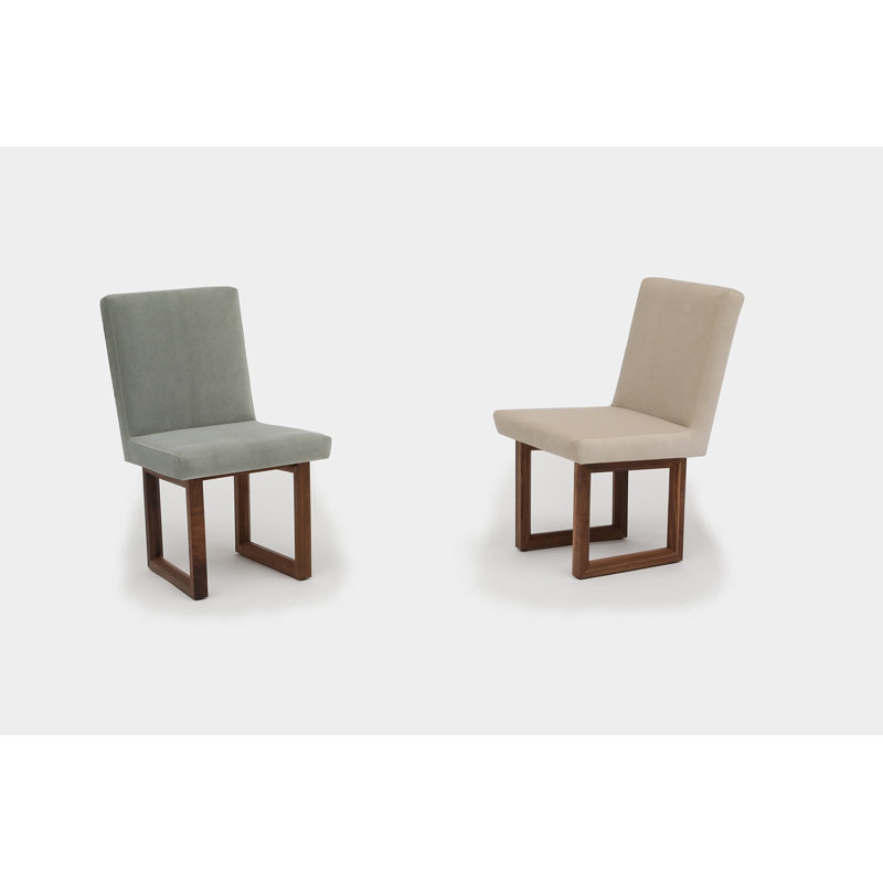 C2 W Upholstered Dining Chair, Creme Linen Blend