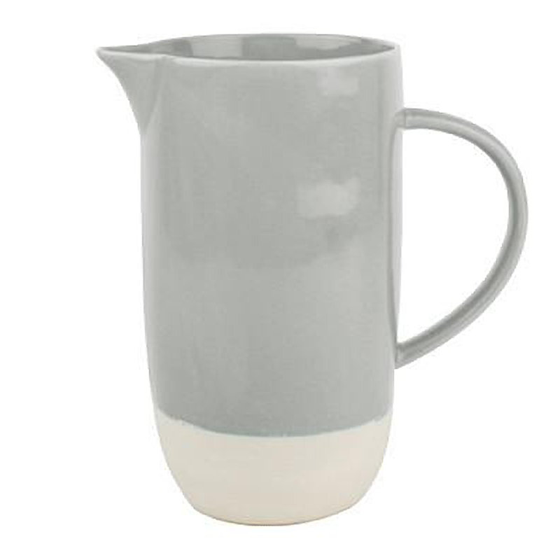 Canvas Home Shell Bisque Porcelain Pitcher 37 oz, Gray