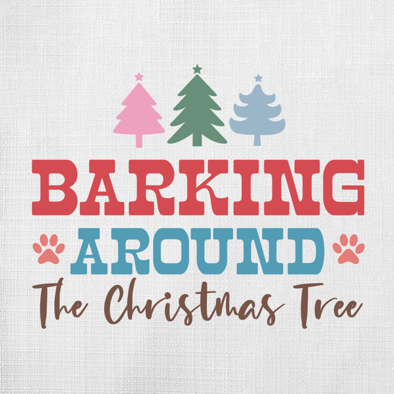 Coussin en polyester ChristmasDog-05, 20 po x 20 po
