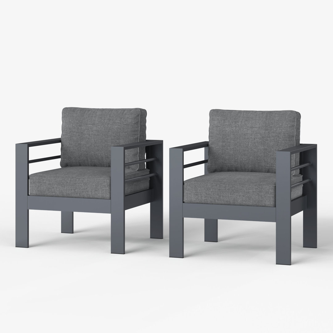 Alturas Standalone Product Patio Chair with Cushions (Set of 2) LayinSun Frame 