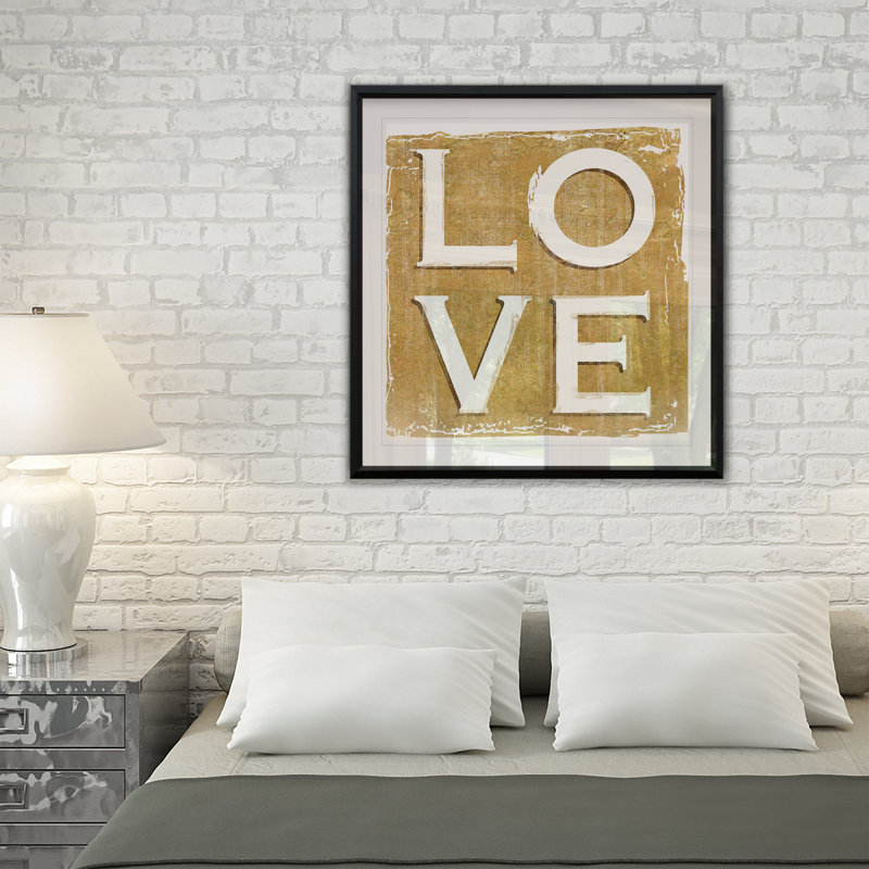 Amour - reproduction de cadre photo, H 17,5 po x l 17,5 po x P 1,5 po
