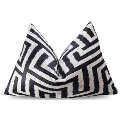 Canvello Decorative Black White Throw Pillow | 16 X 24 In (40 X 60 Cm)