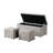 Maksimus Upholstered Rectangular Storage Ottoman with 2 Small Ottoman-872307918