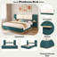 Lit plateforme tapissier avec tablettes-150216829-150216828