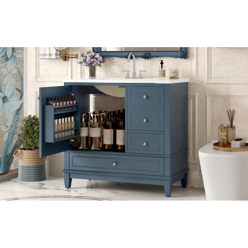 Meuble-lavabo 36 po avec lavabo en céramique