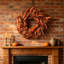 Couronne d'automne artificielle de 55 cm avec baies, couronne rustique de feuilles d'olivier artificielles pour porte d'entrée, décoration automnale de style ferme