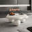35" Cream Cloud Shaped Coffee Table