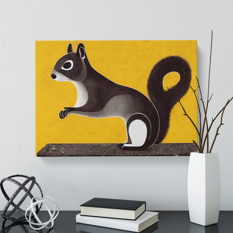 Squirrel Abstract - Wrapped Canvas, 50cm H x 76cm W x 3cm D