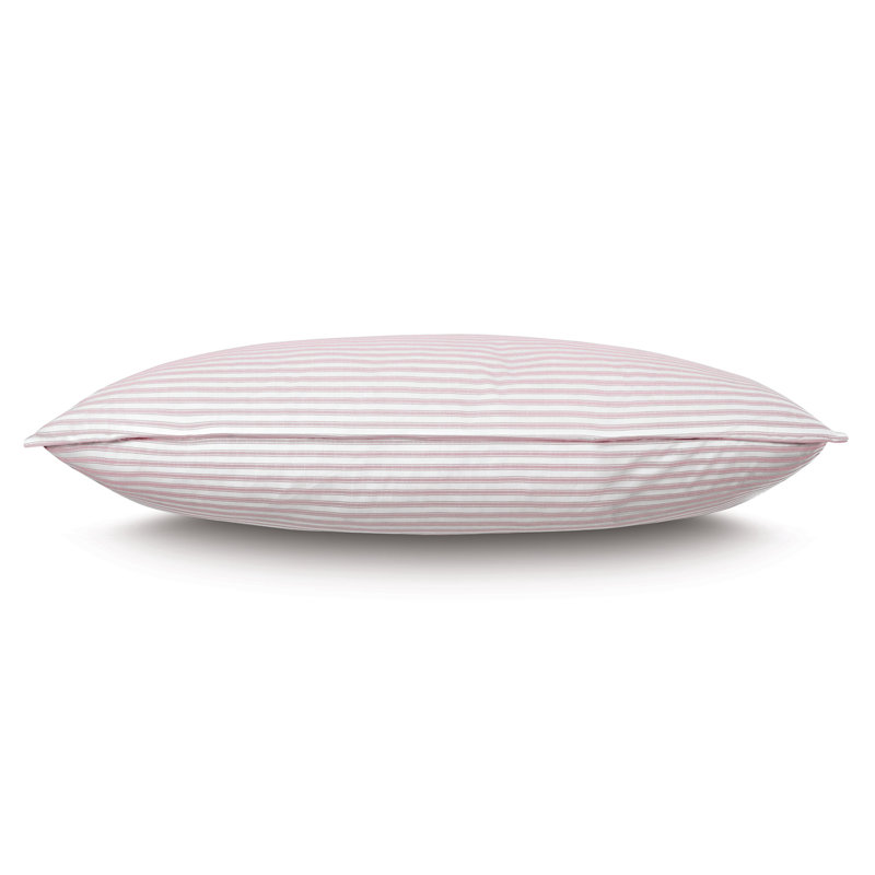 Taie décorative rayée en coton Blass Ticking par Alexa Hampton, Pétale, Très grand lit