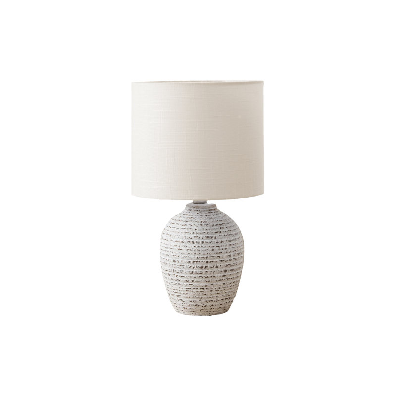 Lighting, 17"h, Table Lamp, Ceramic, Ivory / Cream Shade, Contemporary, Modern, Ivory