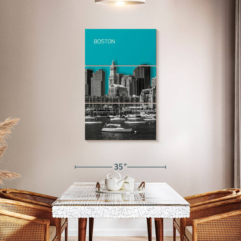 Horizon moderne de Sirci à Boston, H 65 po x l 42 po