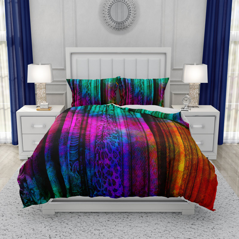 Abstract Duvet Cover, King Duvet Cover + 2 King Shams