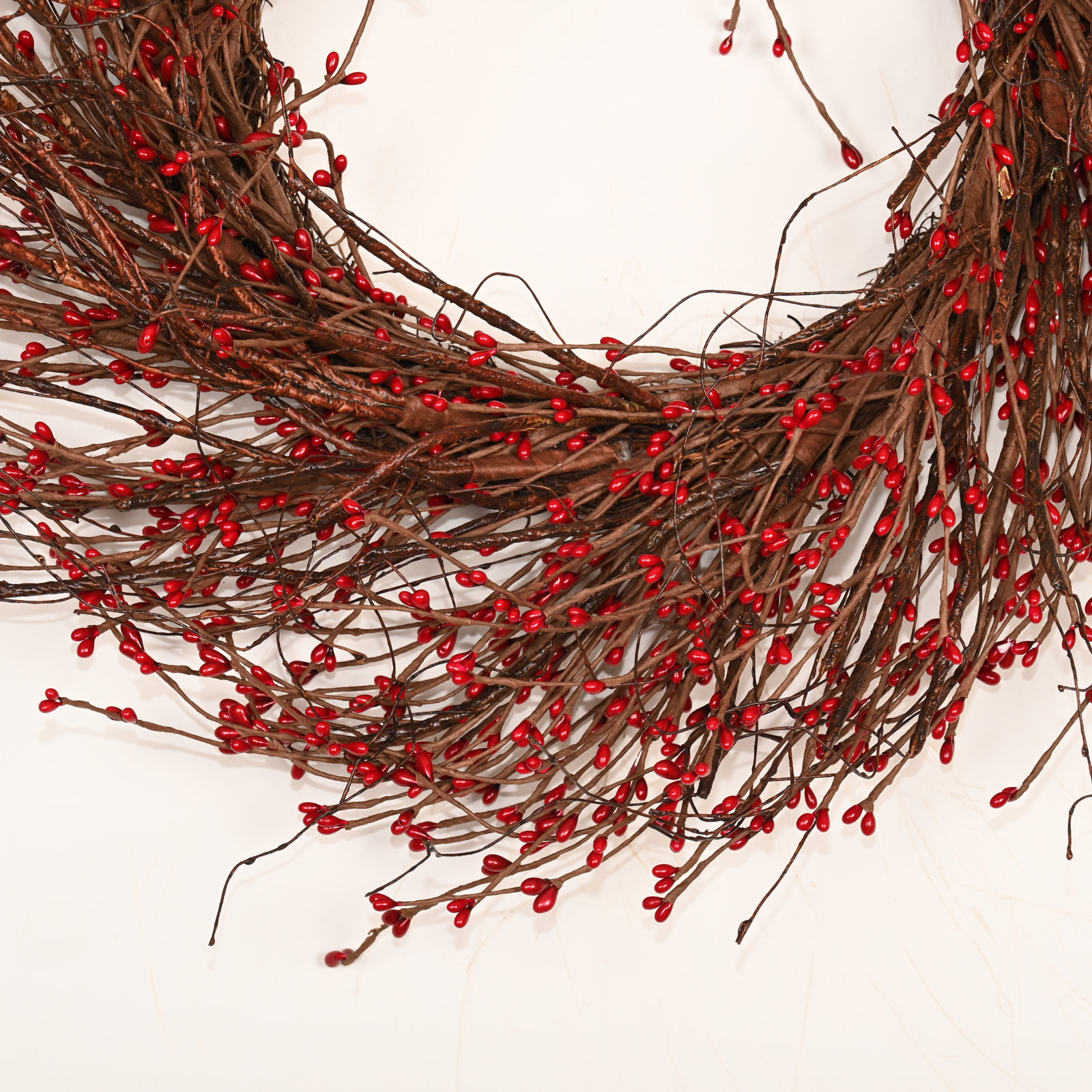 26" Handcrafted Berry Thanksgiving Wreath, Red