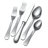 Wallace Continental Hammered 65-Piece 18/10 Stainless Steel Flatware Set, Service for 12