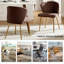 Fauteuil d'appoint moderne Leona 29 po H en velours avec dossier capitonné-749159668