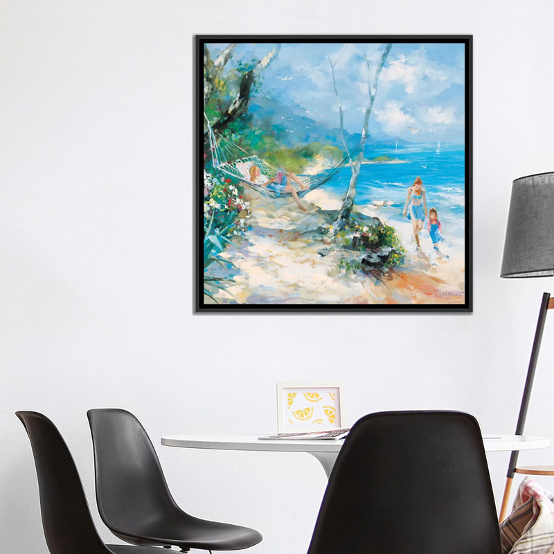 «Serenity», reproduction sur toile, H 18 po x l 18 po x P 1,5 po, Toile avec cadre noir, Pas de tapis