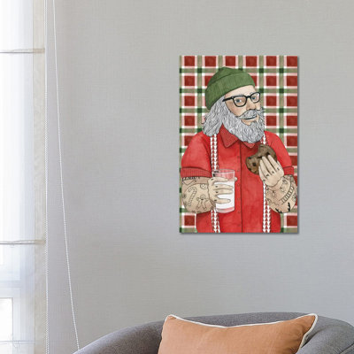 Hipster Santa I by Grace Popp - Wrapped Canvas Print