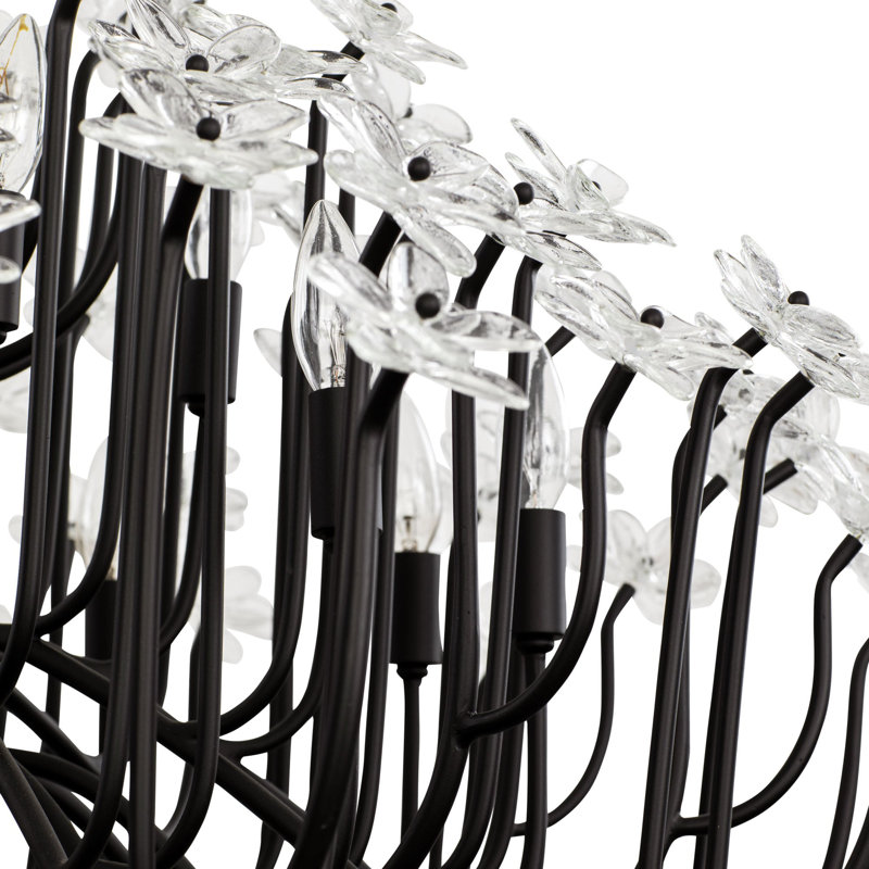 Wildflower 15-Light Chandelier, Matte Black