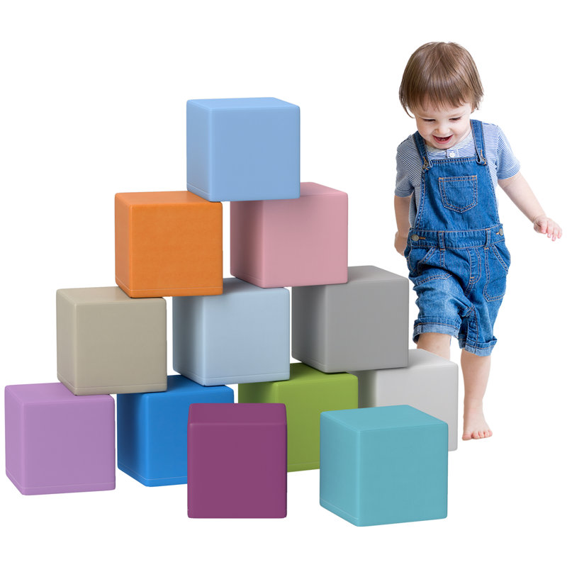 12 Piece Foam Blocks Soft Play Equipment for Kids