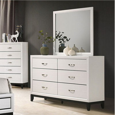 Commode 6 tiroirs avec miroir Yashin