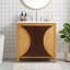 Meuble-lavabo moderne 30 po avec lavabo Mid-Century