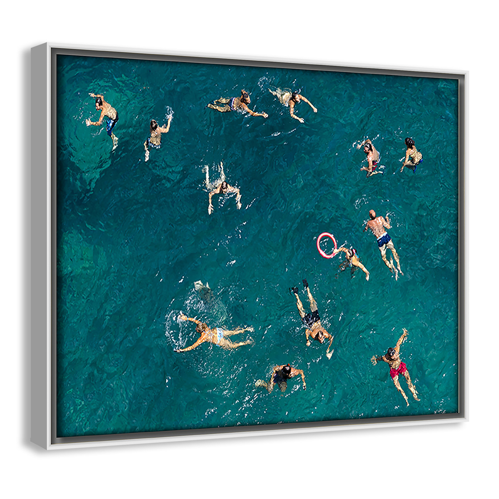Norvell "Tonti" Print by Tonti, White Framed Canvas, 9.5" H x 11.5" W x 2" D