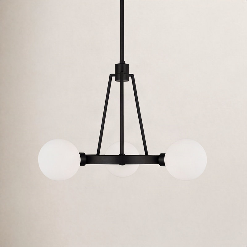 Loane 3-Light Chandelier, Midnight Black