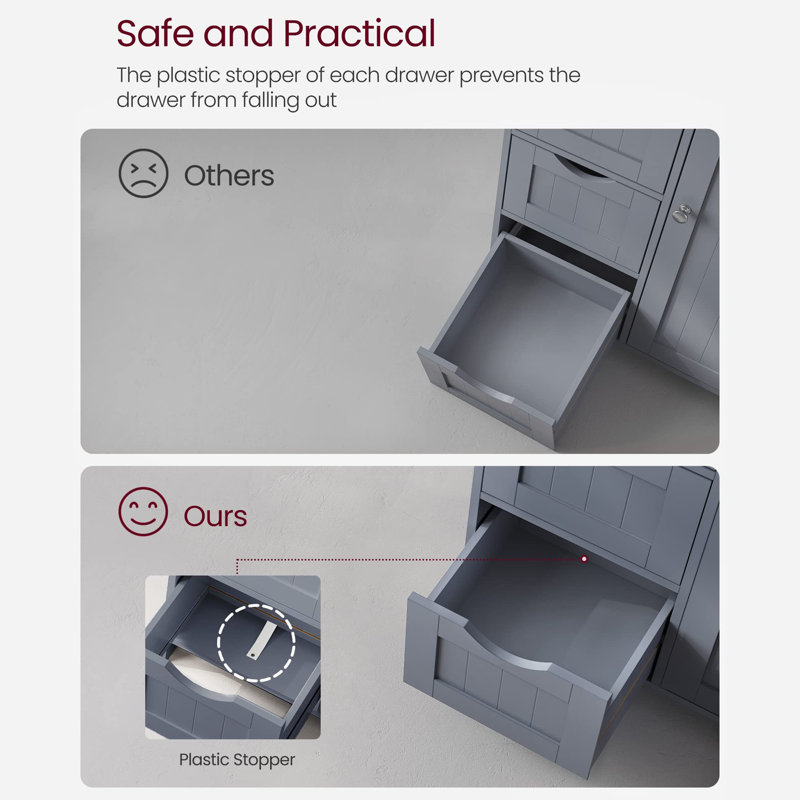 Freestanding Bathroom Storage, Grey