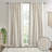 50x84"Room Darkening Cotton Curtain Panel with Chenille Stripe, Back Tab & Rod Pocket-1888330665
