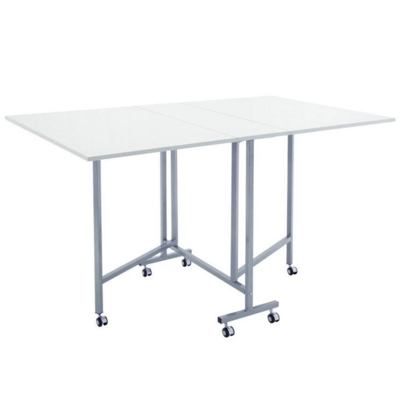 Voegele 96.3cm x 59cm Foldable Sewing Table with Wheels