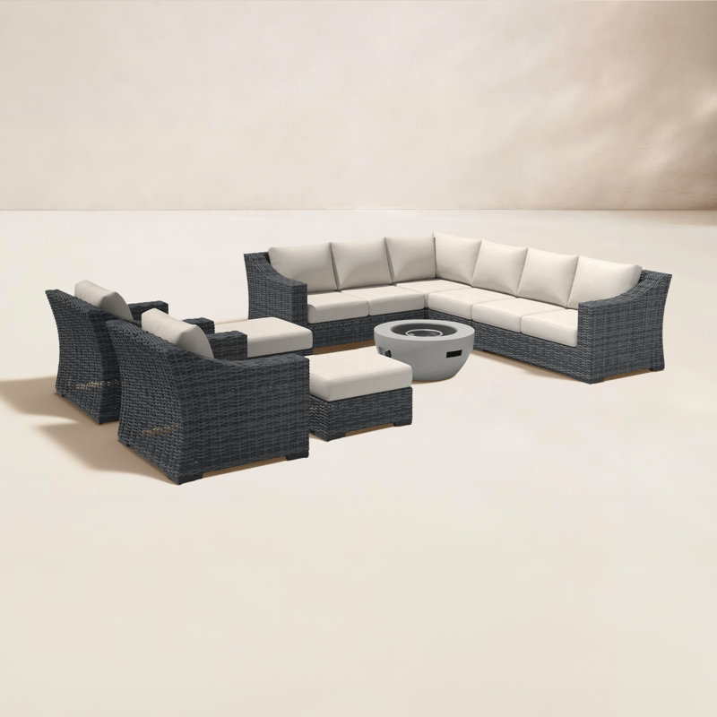 Canapé modulaire 9 pièces Eloisa, Gris, Beige, Oui