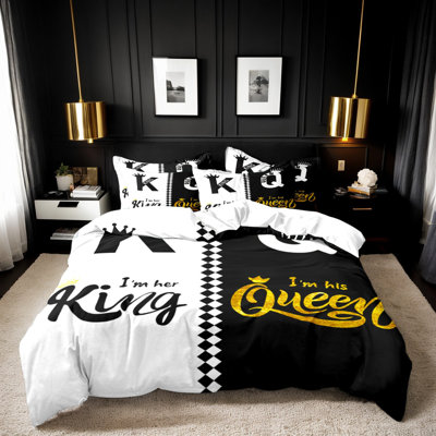 Ensemble de housse de couette en microfibre avec très grandes valises Valentine