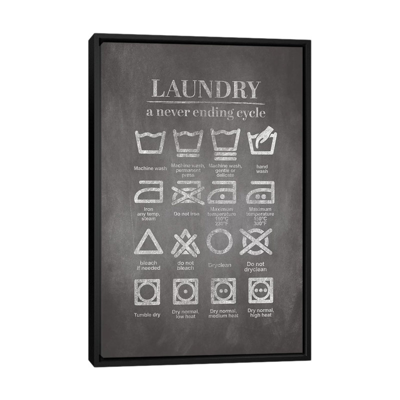 " Washing Cycle ", 26" H x 18" W x 1.5" D, Black Framed Canvas, No Mat